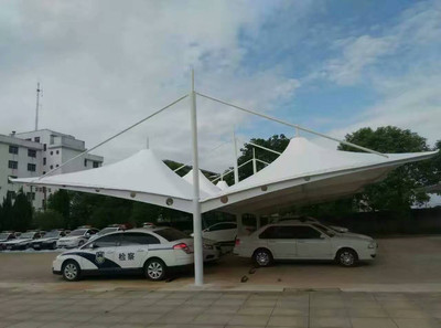 上海津典  汽车遮阳棚 2017新款设计景观膜结构自行车棚汽车遮阳雨棚定制